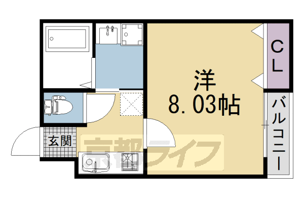 1K:洋8.03×K2.49(25.54㎡)