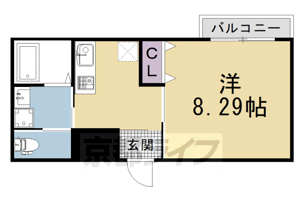 1K:洋8.9×K3.83(27.57㎡)