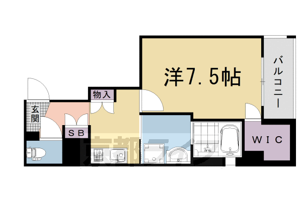■1K：洋7.5×K3(28.14 ㎡)