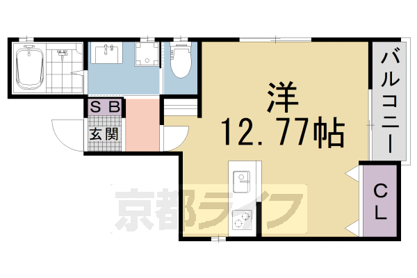 ■ワンルーム：洋12.77(31.72 ㎡)
