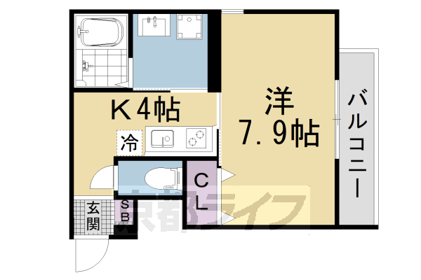 1K：洋7.9×K4(27.26㎡)