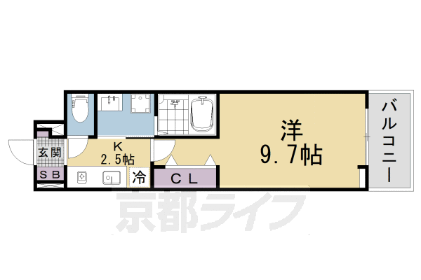 1K:洋9.7×K2.5(28.87㎡)