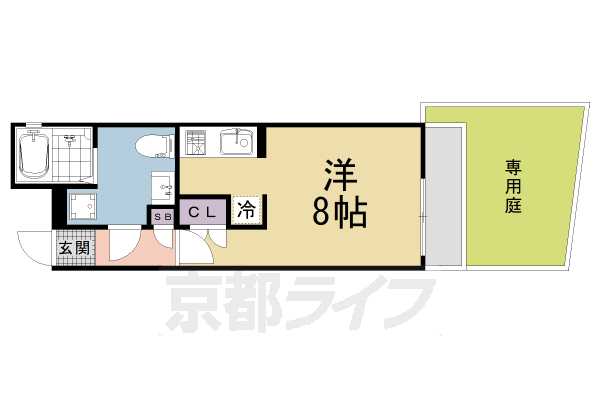 1K：洋8×K1.6（23.96 ㎡）