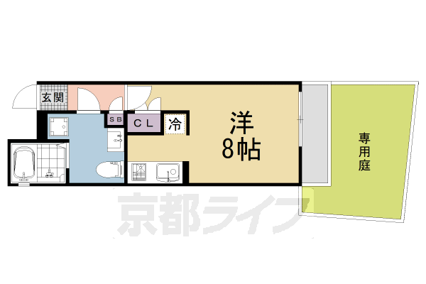 1K：洋8×K1.6（23.96 ㎡）
