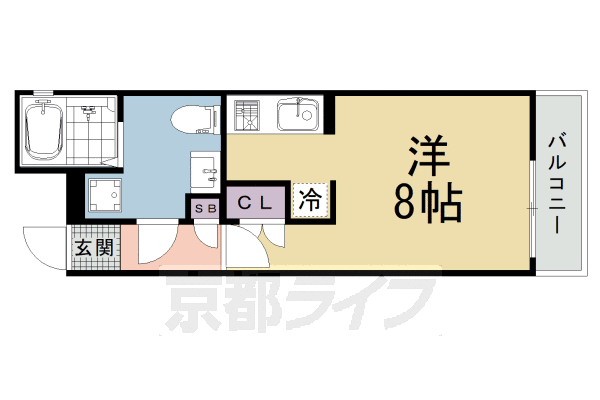 1K：洋8×K1.6（23.96 ㎡）