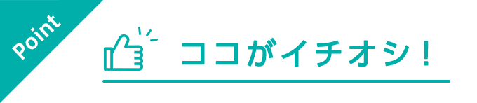 ココがイチオシ