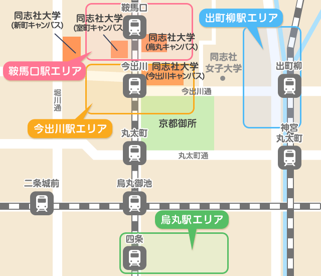 同志社大学周辺マップ