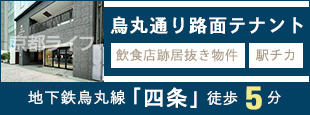 烏丸通り路面テナント